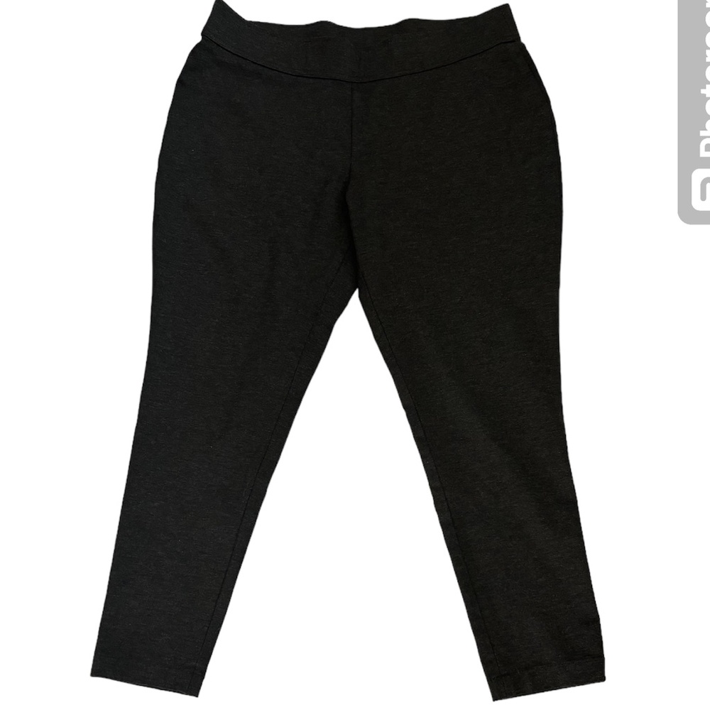 Lauren Ralph Lauren Dark Gray Elastic Waist Knit Slim Leg Pants Size 2X